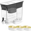 Waterdrop Slim Alkaline Water Filter Dispenser, Large 35-Cup, Up to PH 9.5, Healthy, Clean & Toxin-Free Mineralized Alkaline Water, 3 Filters Included 3