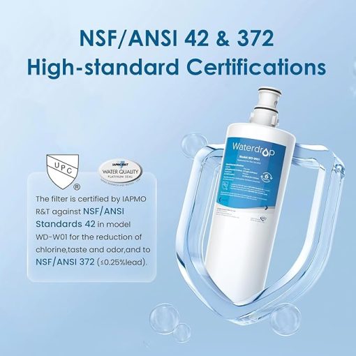 Waterdrop 3US-AF01 Under Sink Water Filter, Replacement for Standard Filtrete® 3US-AF01, 3US-AS01, Aqua-Pure AP Easy C-CS-FF, WHCF-SRC, WHCF-SUFC, WHCF-SUF, NSF/ANSI 42 Certified, Pack of 2 - Image 2