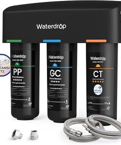 Waterdrop TSA 8 Layer Under Sink Water Filter System, Under Sink Water Filtration System, Reduces PFAS, PFOA/PFOS, Fluoride, Chlorine, Bad Taste & Odor, NSF/ANSI 42 Certified Element, USA Tech