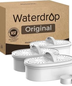 [Original] Waterdrop WD-PF-01A Plus Replacement Filters (pack of 3) and Indicator for All Waterdrop Pitcher Filtration System, Reduces PFAS, PFOA/PFOS, Chlorine (pack of 1)