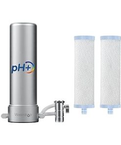 Waterdrop Alkaline Countertop Water Filter, NSF/ANSI 42&372 Certified, Multi-Stage Stainless Steel Filter for 8000 Gallons, Reduces Heavy Metals, Bad Odor and 99% Chlorine,WD-CTF-04(2 Filter Included)