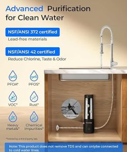 Waterdrop 10UA PRO Under Sink Water Filter, No Drilling Required, Time Reminder, Easy Installation, Reduces Lead, Chlorine, Bad Taste & Odor, NSF/ANSI 42 Certified, 11000 Gallons, Does not Lower TDS 2