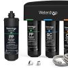 Waterdrop WD-10PP-2 and TSA Under Sink Water Filter, Under Sink Water Filtration System, Reduces PFAS, PFOA/PFOS, Fluoride, Chlorine, Bad Taste & Odor, NSF/ANSI 42 Certified Element, USA Tech-Bundle