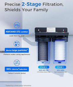 Waterdrop 2 Stage Whole House Water Filter System and Spin Down Sediment Filter, Bundle 2