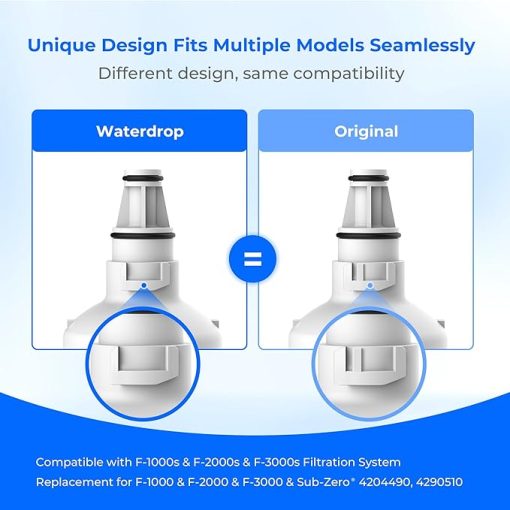 Waterdrop F-1000,4204490 Water Filter, Replacement for Sub-Zero® 4204490, 4290510, InSinkErator® F-1000 F-2000 F-3000 Filter and AquaPure AP Easy C-Complete, Subzero Water Filter,NSF/ANSI 42 - Image 2