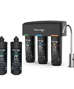 Waterdrop 2PP and TSB 8 Layer High Capacity Under Sink Water Filter, Reduces PFAS, PFOA/PFOS, Fluoride, Chlorine, Bad Taste & Odor, with Dedicated Faucet, NSF/ANSI 42 Certified Element-Bundle