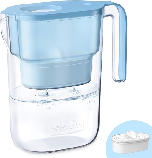 Waterdrop 200-Gallon Long-Life Elfin 7-Cup Water Filter Pitcher with 1 Filter & Waterdrop WD-PF-01A Plus Replacement Filters - Image 2