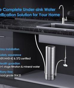 Waterdrop BS13 Under Sink Water Filter, 6 Stage Stainless Steel, Reduce PFAS, PFOA/PFOS, Lead, Chlorine, Bad Taste & Odor, No Drilling Required, NSF/ANSI 42 Certified, Included A New Faucet 2