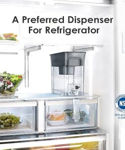 Waterdrop Slim Water Filter Dispenser, Large 35-Cup, 200-Gallon Long-Life, 5X Times Lifetime, Reduces Chlorine and More, BPA Free, Black (2 Filter Included) 2