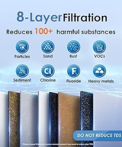 Waterdrop 2PP and TSB 8 Layer High Capacity Under Sink Water Filter, Reduces PFAS, PFOA/PFOS, Fluoride, Chlorine, Bad Taste & Odor, with Dedicated Faucet, NSF/ANSI 42 Certified Element-Bundle 2