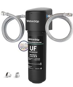 Waterdrop 10UA-UF 0.01 μm Ultra Filtration Under Sink Water Filter for Baçtёria Reduction, Reduces Lead, Chlorine, Bad Taste & Odor, 8K Gallons, Direct Connect to Kitchen Faucet, USA Tech