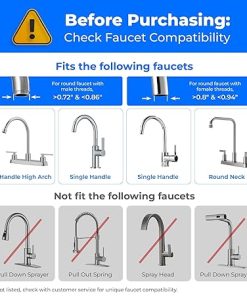Waterdrop Water Filter for Sink Faucet, NSF Certified Water Purifier, 640 Gallon Tap Water Filter for Kitchen Sink, Reduces Chlorine, Lead-Free Material, Faucet Mount Water Filtration System, 2 Filter 2