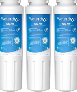 Waterdrop UKF8001 Refrigerator Water Filter 4, Replacement for Whirlpool® EDR4RXD1, EveryDrop® Filter 4, Maytag® UKF8001AXX-750, UKF8001AXX-200, 46-9006, Puriclean II, WD-F07, 3 Filters