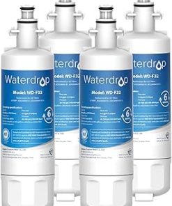 Waterdrop 469690 ADQ36006101 Refrigerator Water Filter, Replacement for LG® LT700P®, Kenmore 469690, 9690, ADQ36006102, Standard, Pack of 4