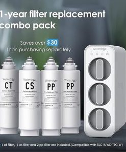 Waterdrop Undersink Replacement Water Filter Compo Pack, 2PP+CT+CS 2