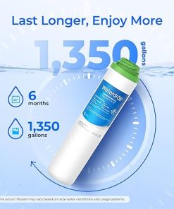 Waterdrop FQK2J Under Sink Water Filter, Replacement for GE FQK2J, FQK1K, 1350 Gallons Dual Flow Drinking Water Replacement Filters (4 Count) 2