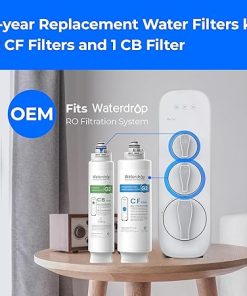 Waterdrop G3 Replacement Filter 1-Year Combo, Pack of 2 WD-G3-CF Filters and 1 WD-G3-CB Filter, Replacement for WD-G3-W, WD-G3P600 and WD-G3P800-W Reverse Osmosis System 2