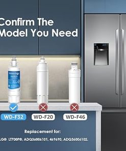 Waterdrop 469690 ADQ36006101 Refrigerator Water Filter, Replacement for LG® LT700P®, Kenmore 469690, 9690, ADQ36006102, Standard, Pack of 4 2