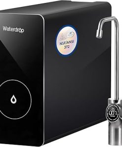 Waterdrop D6 Reverse Osmosis Water Filter, 600 GPD Under Sink Reverse Osmosis System, Reduce PFAS, 2:1 Pure to Drain, Tankless RO Water Filter System, Smart LED Faucet, Easy Installation