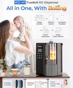 Waterdrop WD-M1 Reverse Osmosis Water Filter Countertop, Hot Water Countertop Reverse Osmosis System, 7 Temperature Options, 6 Stage Purification, 3:1 Pure to Drain, No Installation, Gray 2