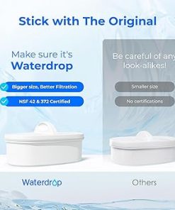 [Original] Waterdrop Filter Replacement for All Waterdrop Pitcher Filtration System, WD-PF-01A Plus, Reduces PFAS, PFOA/PFOS, Chlorine, Last Up to 3 Months or 200 Gallons (Pack of 3) 2