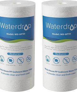 Waterdrop Whole House Sediment Water Filter, 10" x 4.5", Replacement for Pentair Pentek DGD-5005, GE® GXWH40L, GXWH35F, Culligan® RFC-BBSA, 3M® Aqua-Pure® AP810, 5 Micron, Pack of 2
