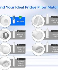 Waterdrop UKF8001 Refrigerator Water Filter 4, Replacement for Whirlpool® EDR4RXD1, EveryDrop® Filter 4, Maytag® UKF8001AXX-750, UKF8001AXX-200, 46-9006, Puriclean II, WD-F07, 2 Filters 2