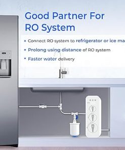 Waterdrop PMT Small Water Pressure Tank, RO Pressure Tank for All Tankless Reverse Osmosis System, Mini Reverse Osmosis Storage Tank Fits All 1/4″ Water Tubing, Small Water Tank for G3, G2, D6, PD600 2