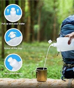 Waterdrop 16 oz Collapsible Water Pouch, Pack of 3, Hiking, Camping, Travel, BPA-Free, Reusable, Foldable 2