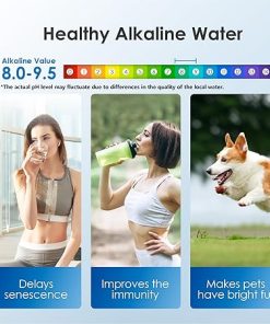Waterdrop Slim Alkaline Water Filter Dispenser, Large 35-Cup, Up to PH 9.5, Healthy, Clean & Toxin-Free Mineralized Alkaline Water, 2 Filters Included 2